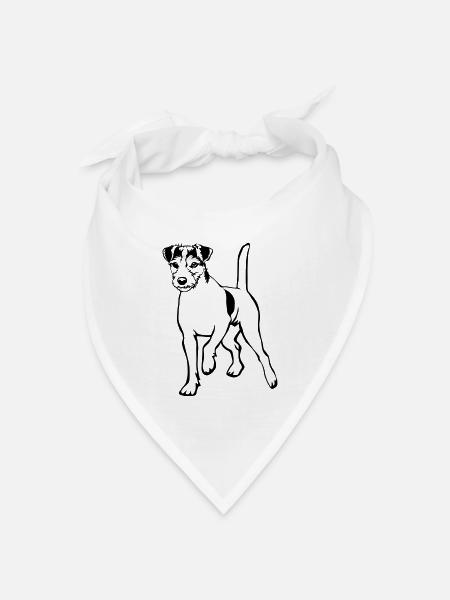 Parson Russell Terrier - Bandana Dreieckstuch - Weiß