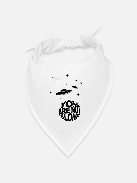 Ufo - You are not alone - Bandana Dreieckstuch - Weiß
