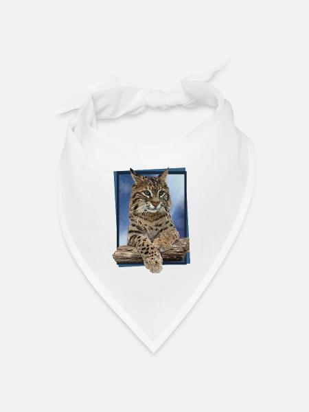 Luchs - Bandana Dreieckstuch - Weiß