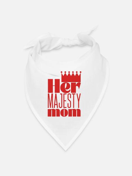 Her Majesty mom - Bandana Dreieckstuch - Weiß