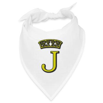 Poker Jack / Poker Bube - Bandana Dreieckstuch - Weiß - Vorne