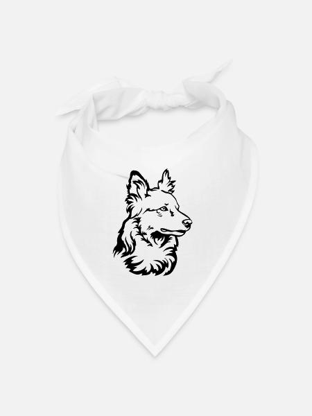 Harzer Fuchs Kopf - Bandana Dreieckstuch - Weiß