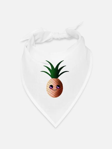 Niedliche kleine Ananas - Bandana Dreieckstuch - Weiß