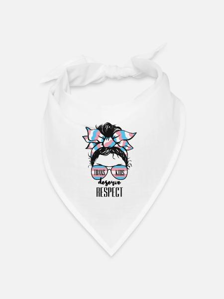 Trans Kids Deserve Respect LGBTQ Pride - Bandana Dreieckstuch - Weiß
