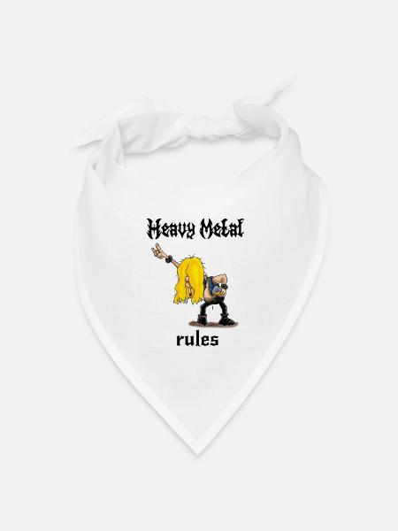 Heavy Metal rules - Bandana Dreieckstuch - Weiß
