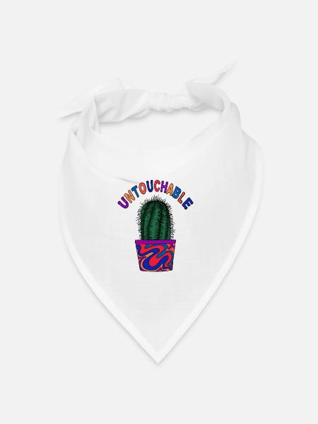 Unantastbarer Kaktus - Bandana Dreieckstuch - Weiß