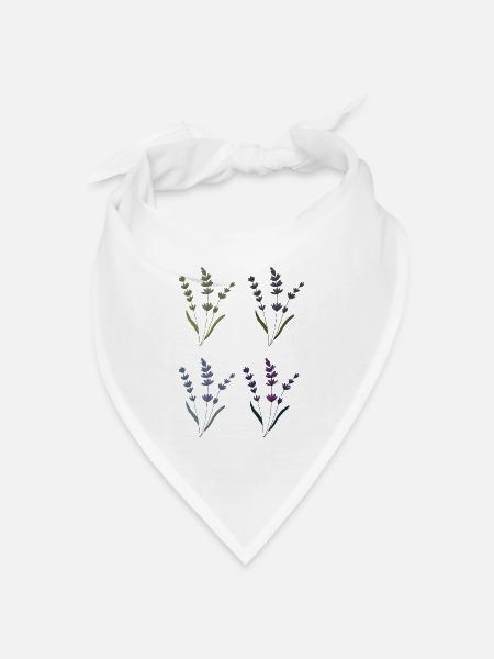 lavendel - Bandana Dreieckstuch - Weiß