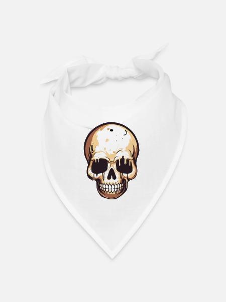 skull - Bandana Dreieckstuch - Weiß