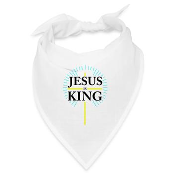 jesus is king - Bandana Dreieckstuch - Weiß - Vorne