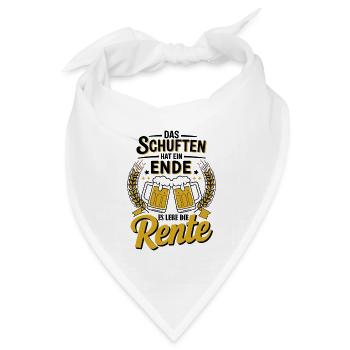 Das Schuften Hat Ein Ende, Es Lebe Die Rente - Bandana Dreieckstuch - Weiß - Vorne