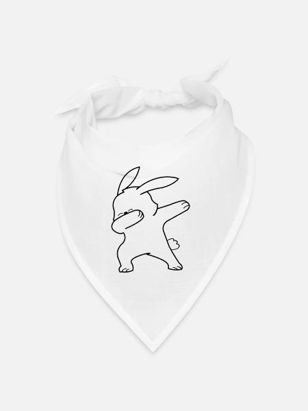 dabbing bunny - Bandana Dreieckstuch - Weiß