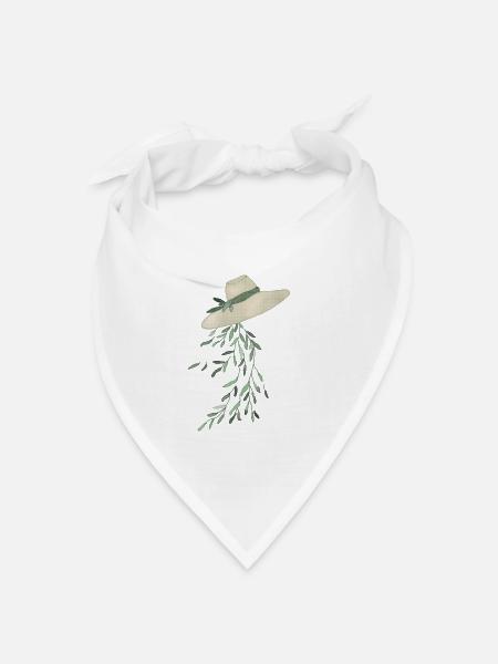 Blaetterhut - Bandana Dreieckstuch - Weiß