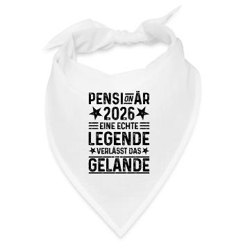 Pensionär 2026 Eine Legende verlässt das Gelände - Bandana Dreieckstuch - Weiß - Vorne