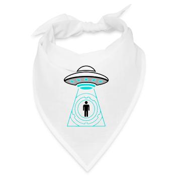 UFO Entführung Beam Me Up Vektor - Bandana Dreieckstuch - Weiß - Vorne