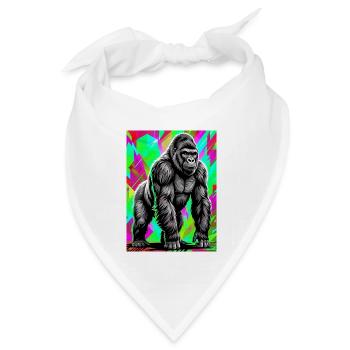 Gorilla - Bandana Dreieckstuch - Weiß - Vorne