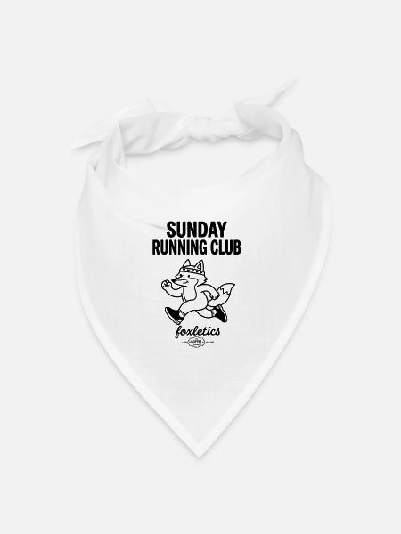 Sunday Running Club Foxletics - Bandana Dreieckstuch - Weiß
