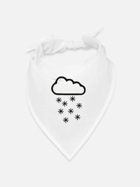 Schnee - Bandana Dreieckstuch - Weiß