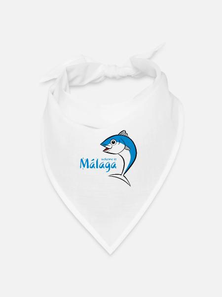 Welcome to Malaga 3 - Bandana Dreieckstuch - Weiß