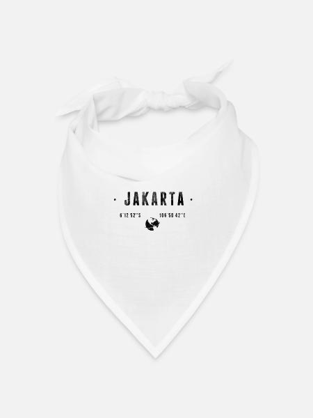Jakarta - Bandana Dreieckstuch - Weiß