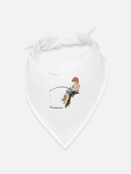 Angler - Bandana Dreieckstuch - Weiß