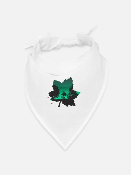 Waldelfe grün - Bandana Dreieckstuch - Weiß