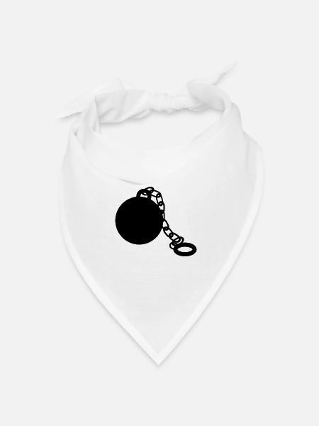 Gefangen - Bandana Dreieckstuch - Weiß
