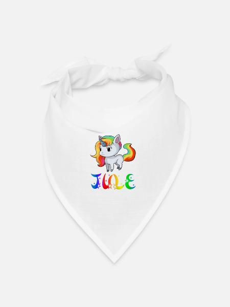 Jule Einhorn - Bandana Dreieckstuch - Weiß