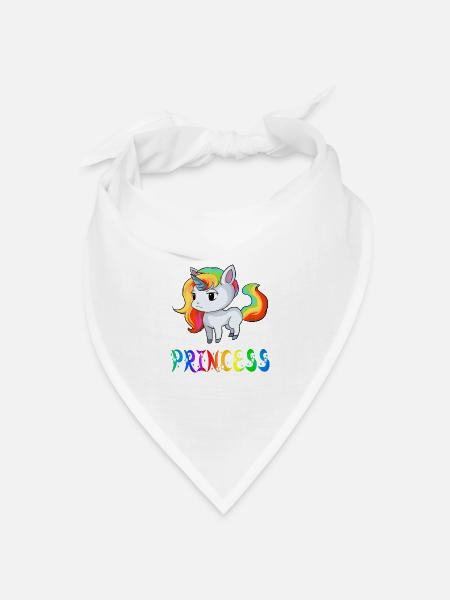 Einhorn Princess - Bandana Dreieckstuch - Weiß