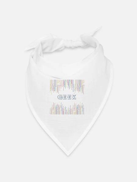Geek-Leiterplattenmuster Bunte Technik - Bandana Dreieckstuch - Weiß