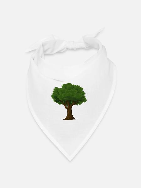 Baum / Bäume - Wald Natur Baum des Lebens - Bandana Dreieckstuch - Weiß