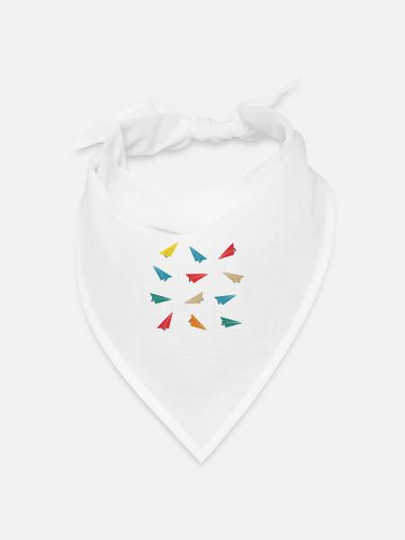 Papierflieger Papierflieger Papierflieger - Bandana Dreieckstuch - Weiß