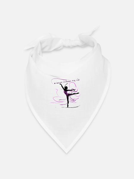 Tänzerin - Bandana Dreieckstuch - Weiß