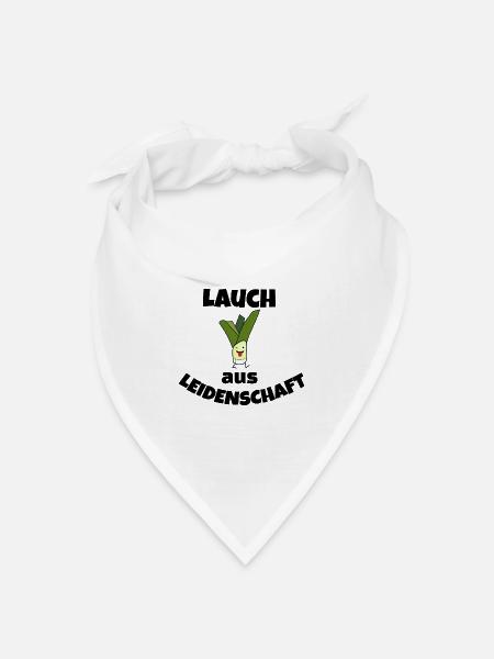 Lauch aus Leidenschaft - Bandana Dreieckstuch - Weiß