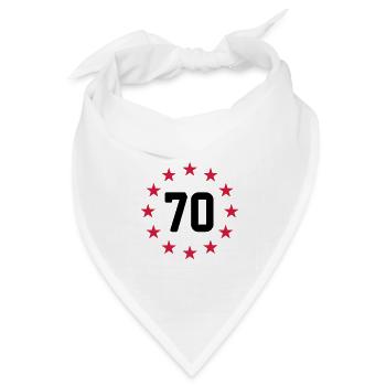 Siebzigsten Geburtstag - Bandana Dreieckstuch - Weiß - Vorne