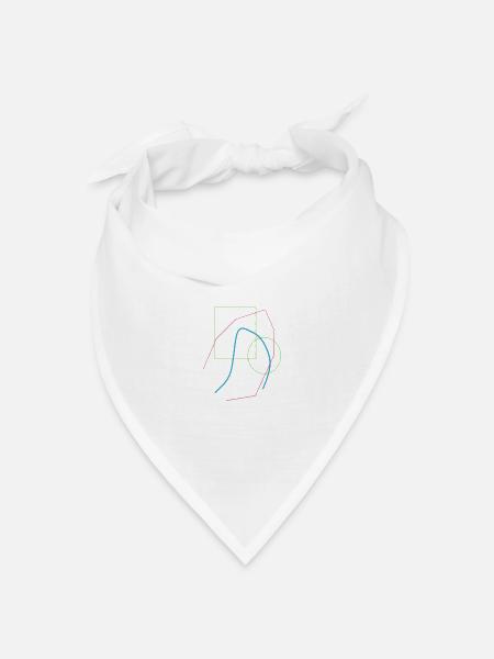 Muster abstrakt - Bandana Dreieckstuch - Weiß