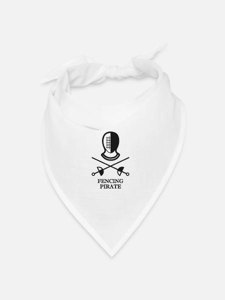 Fechten Degen Maske Fechter Geschenk Sportfechten - Bandana Dreieckstuch - Weiß