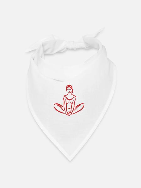 Yoga Meditation Entspannung Geist Seele Geschenk - Bandana Dreieckstuch - Weiß