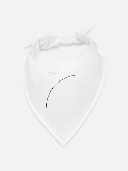 Viertelkreis - Bandana Dreieckstuch - Weiß