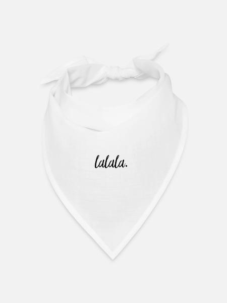Lalala Vibes – Musik Typografie im Clean Look - Bandana Dreieckstuch - Weiß