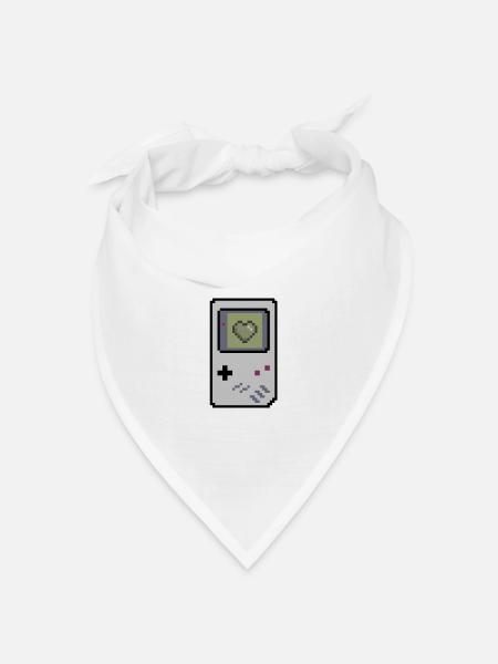 Retrokonsole - Bandana Dreieckstuch - Weiß