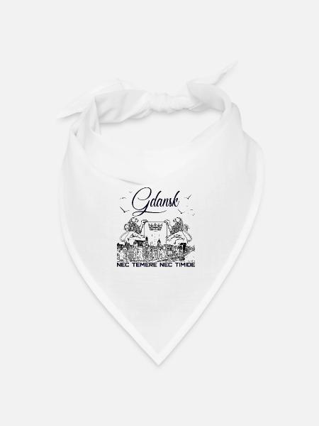 Gdansk - Bandana Dreieckstuch - Weiß
