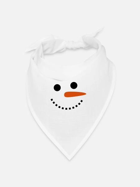Schneemann - Bandana Dreieckstuch - Weiß