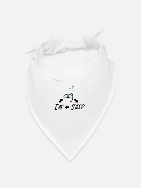 Tauchen und Schnorcheln - Bandana Dreieckstuch - Weiß