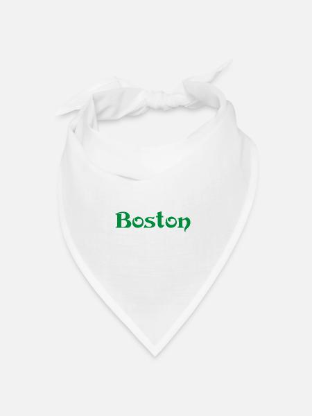 BOSTON Massachusetts - Bandana Dreieckstuch - Weiß