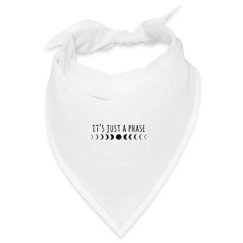 Mondphasen - Bandana Dreieckstuch - Weiß - Vorne