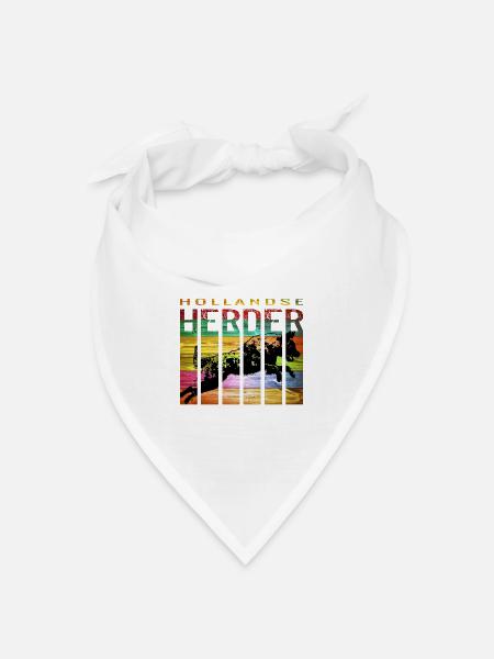 Hollandse Herder Rauhaar - Bandana Dreieckstuch - Weiß