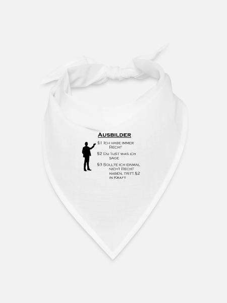 Ausbilder Geschenk - Bandana Dreieckstuch - Weiß