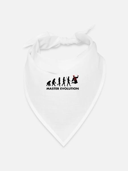 Master Evolution Prüfung Bestanden Schulabschluss - Bandana Dreieckstuch - Weiß