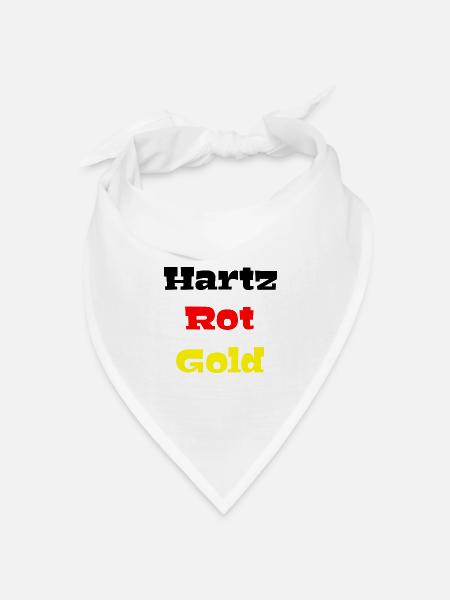 hartz 4 - Bandana Dreieckstuch - Weiß
