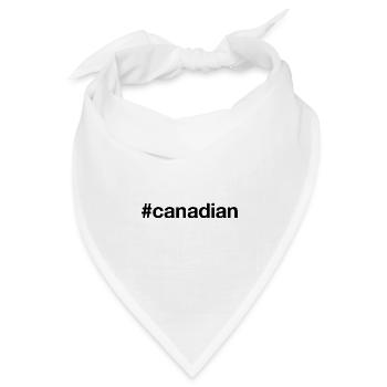 CANADIAN Canada Ich bin Kanadier Hashtag - Bandana Dreieckstuch - Weiß - Vorne